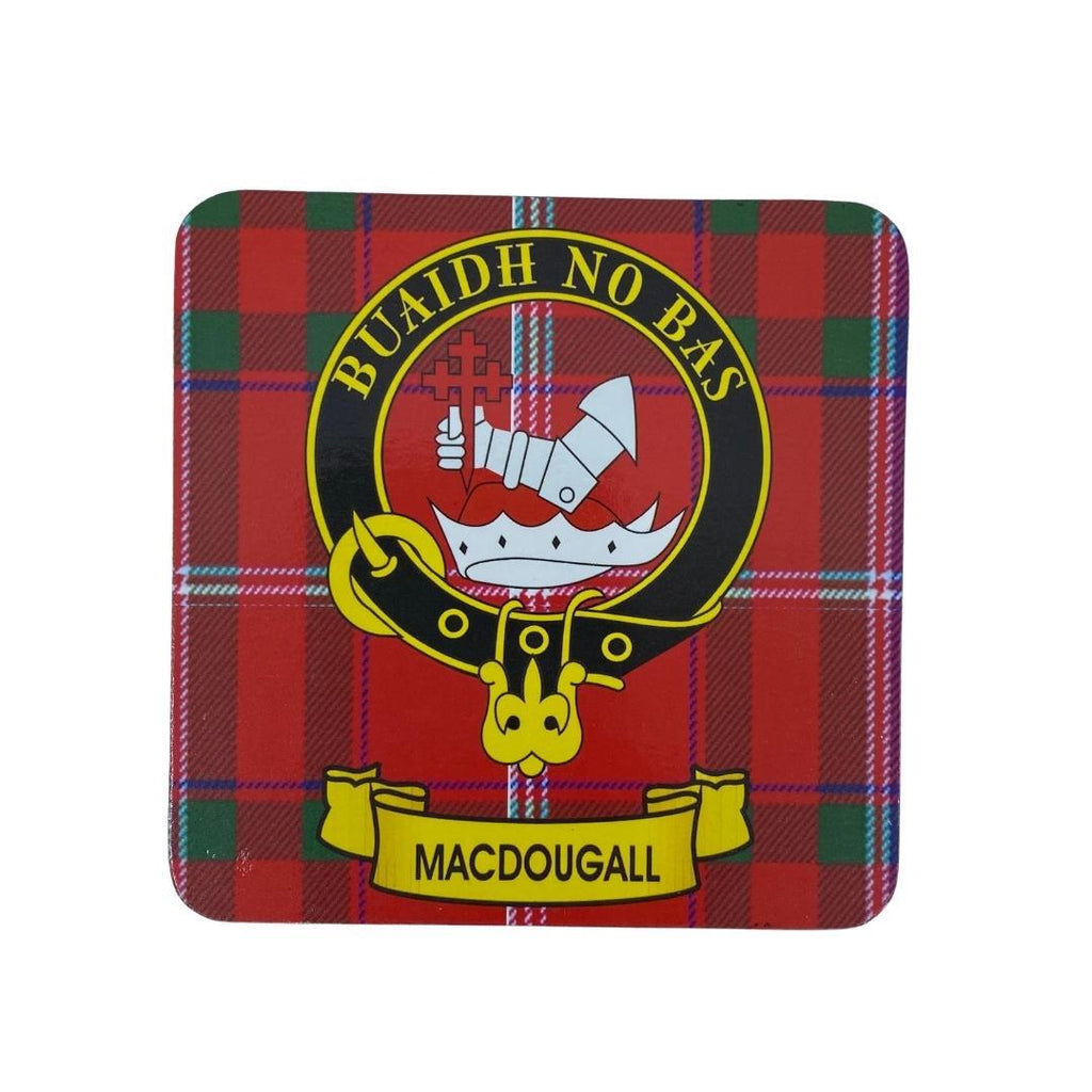MacDougall Clan Crest Cork Coaster | Scottish Shop