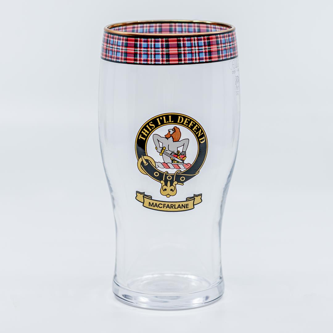 MacFarlane Clan Crest Pint Glass