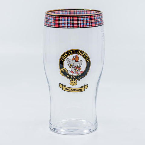 MacFarlane Clan Crest Pint Glass
