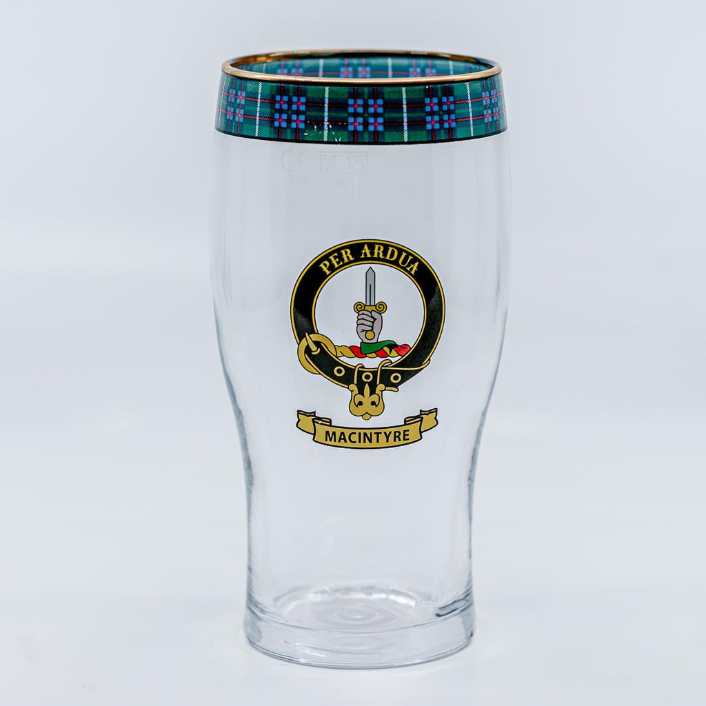 MacIntyre Clan Crest Pint Glass
