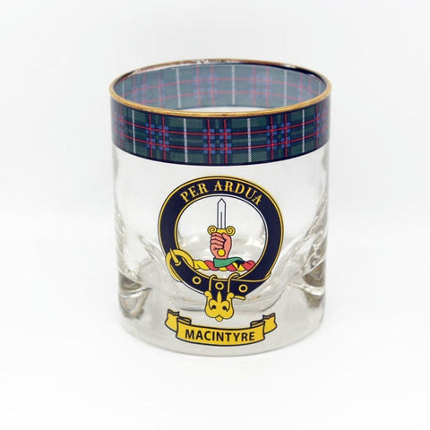 MacIntyre Clan Crest Whisky Glass