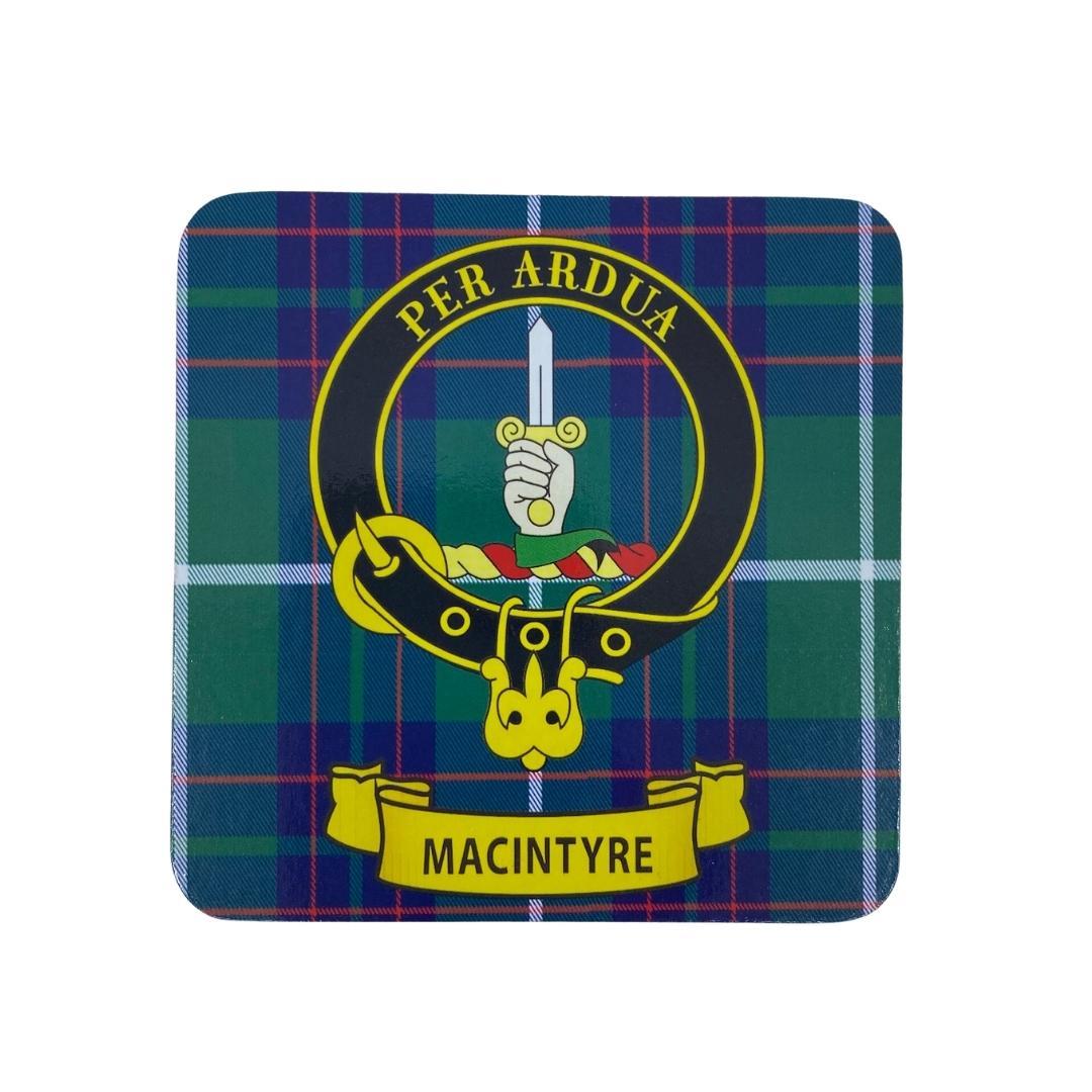 MacIntyre Clan Crest Cork Coaster | Scottish Shop