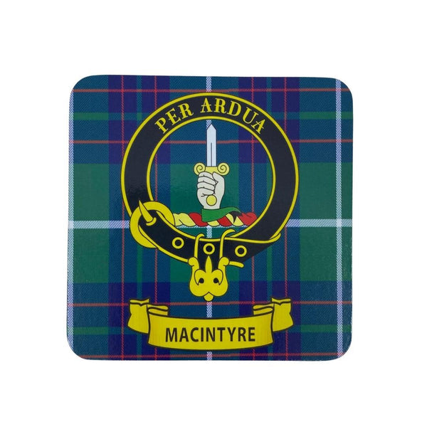 Macintyre Clan Crest Cork Coaster Scottish Shop Macleods Scottish Shop