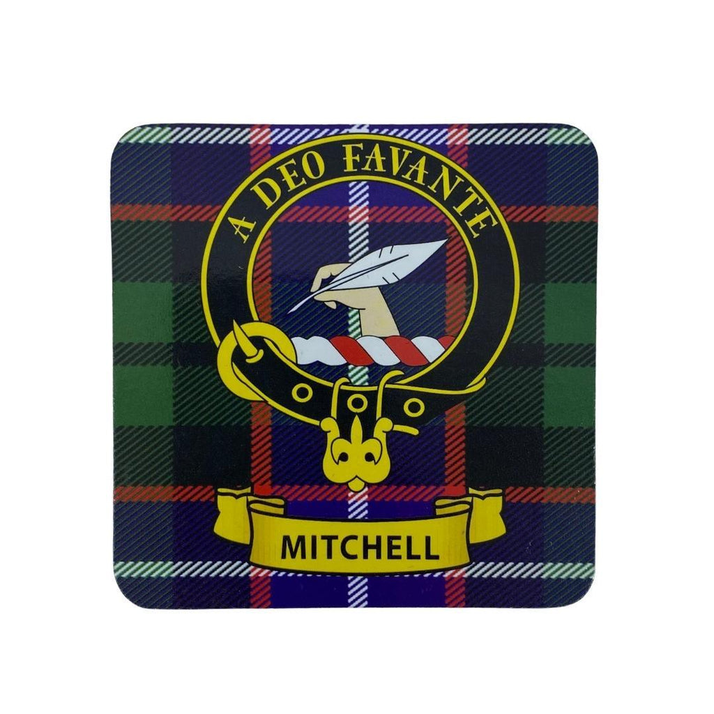 Mitchell Clan Crest Cork Coaster | Scottish Shop