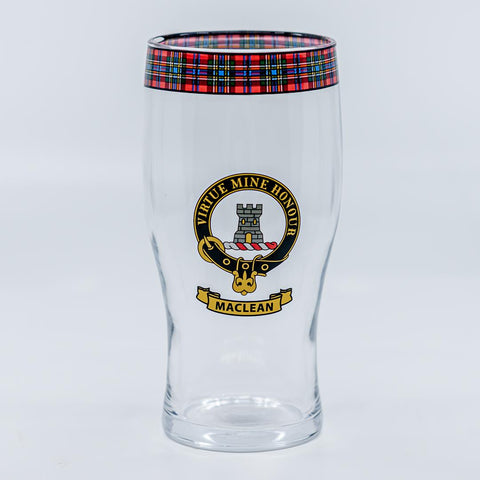 MacLean Clan Crest Pint Glass