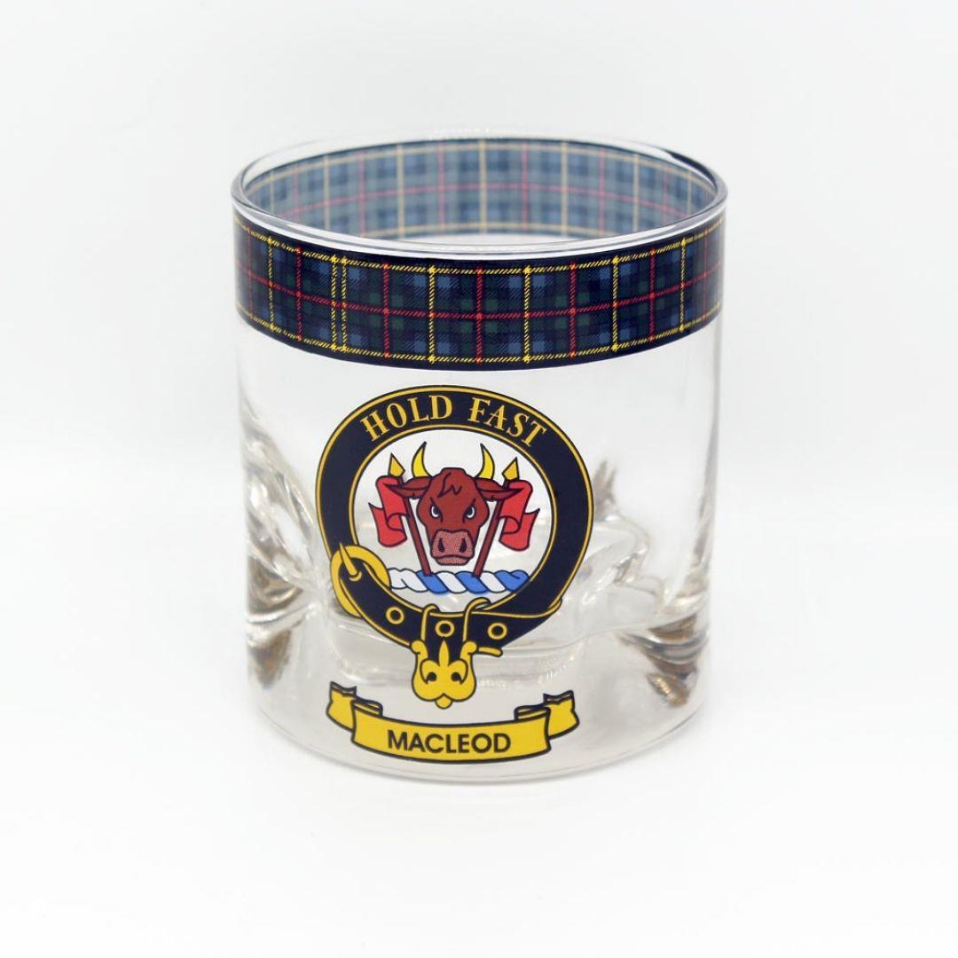 MacLeod of Harris Clan Crest Whisky Glass
