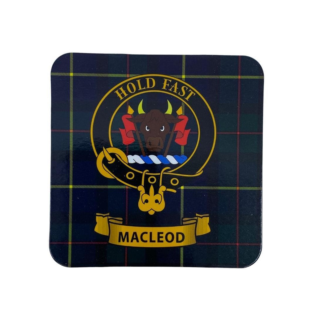 MacLeod Clan Crest Cork Coaster | Scottish Shop