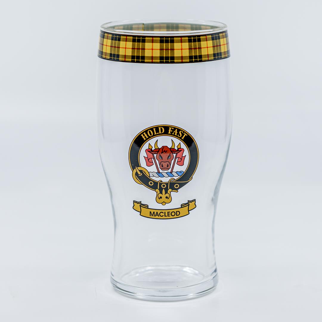 MacLeod of Lewis Clan Crest Pint Glass