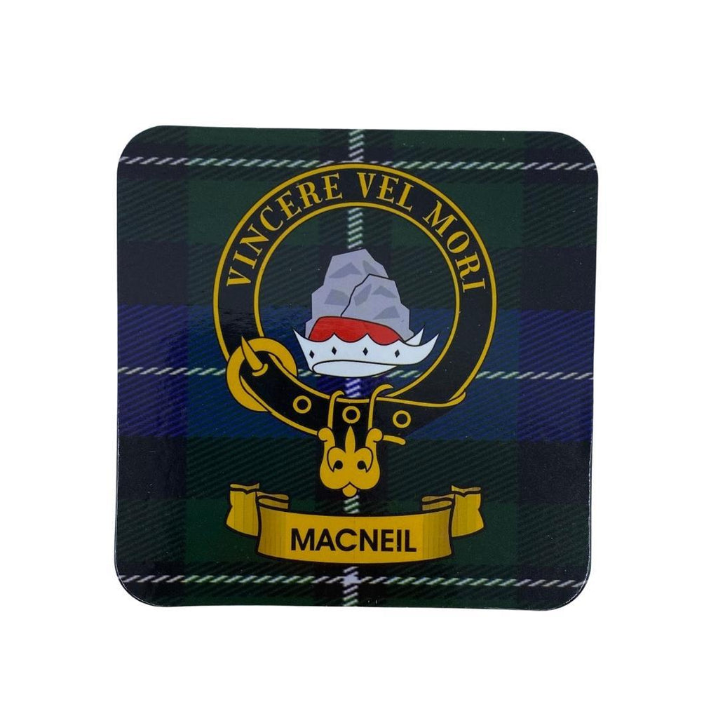 MacNeil Clan Crest Cork Coaster | Scottish Shop