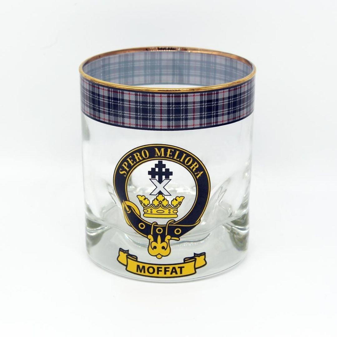 Moffat Clan Crest Whisky Glass