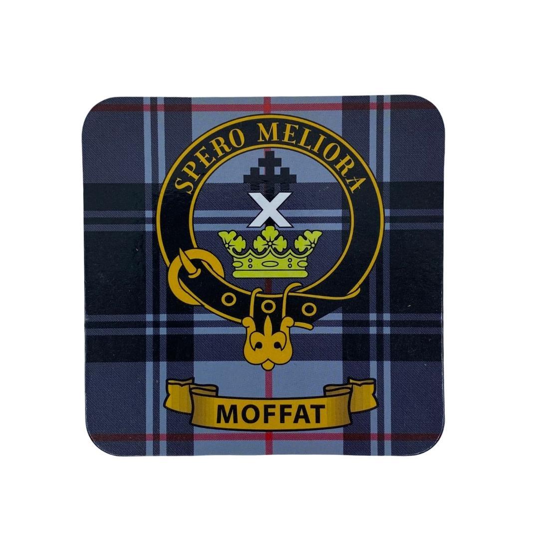 Moffat Clan Crest Cork Coaster | Scottish Shop