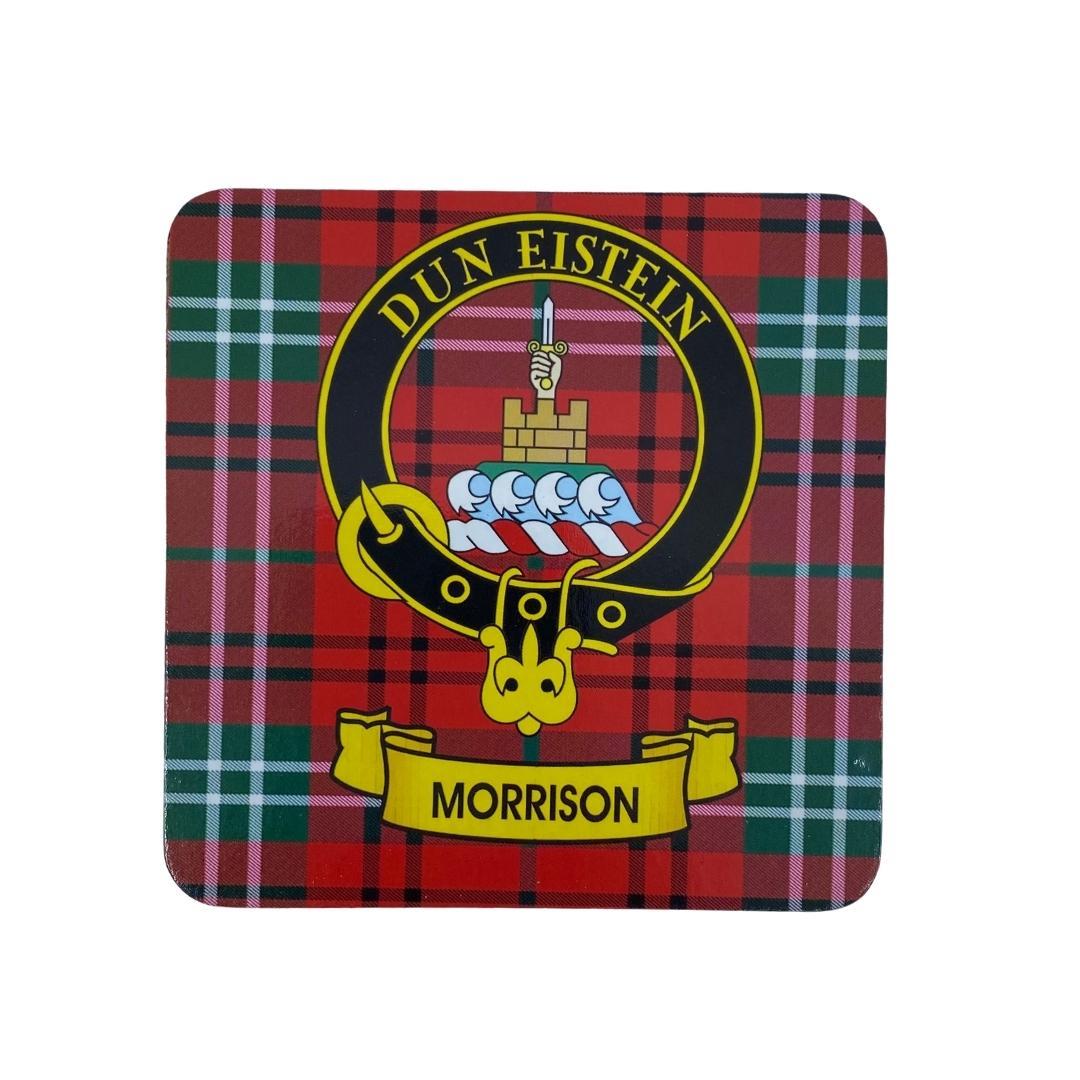 Morrison Clan Crest Cork Coaster | Scottish Shop