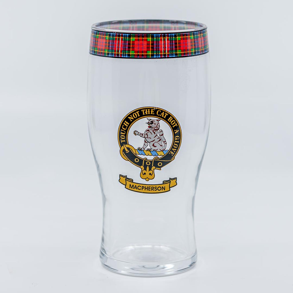 MacPherson Clan Crest Pint Glass