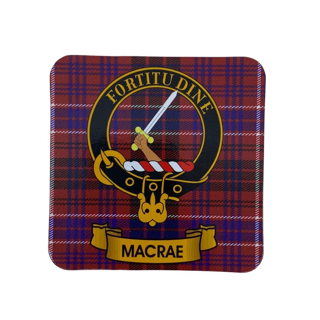 MacRae Clan Crest Cork Coaster | Scottish Shop