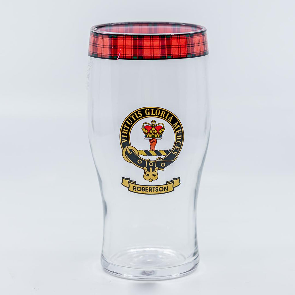 Robertson Clan Crest Pint Glass