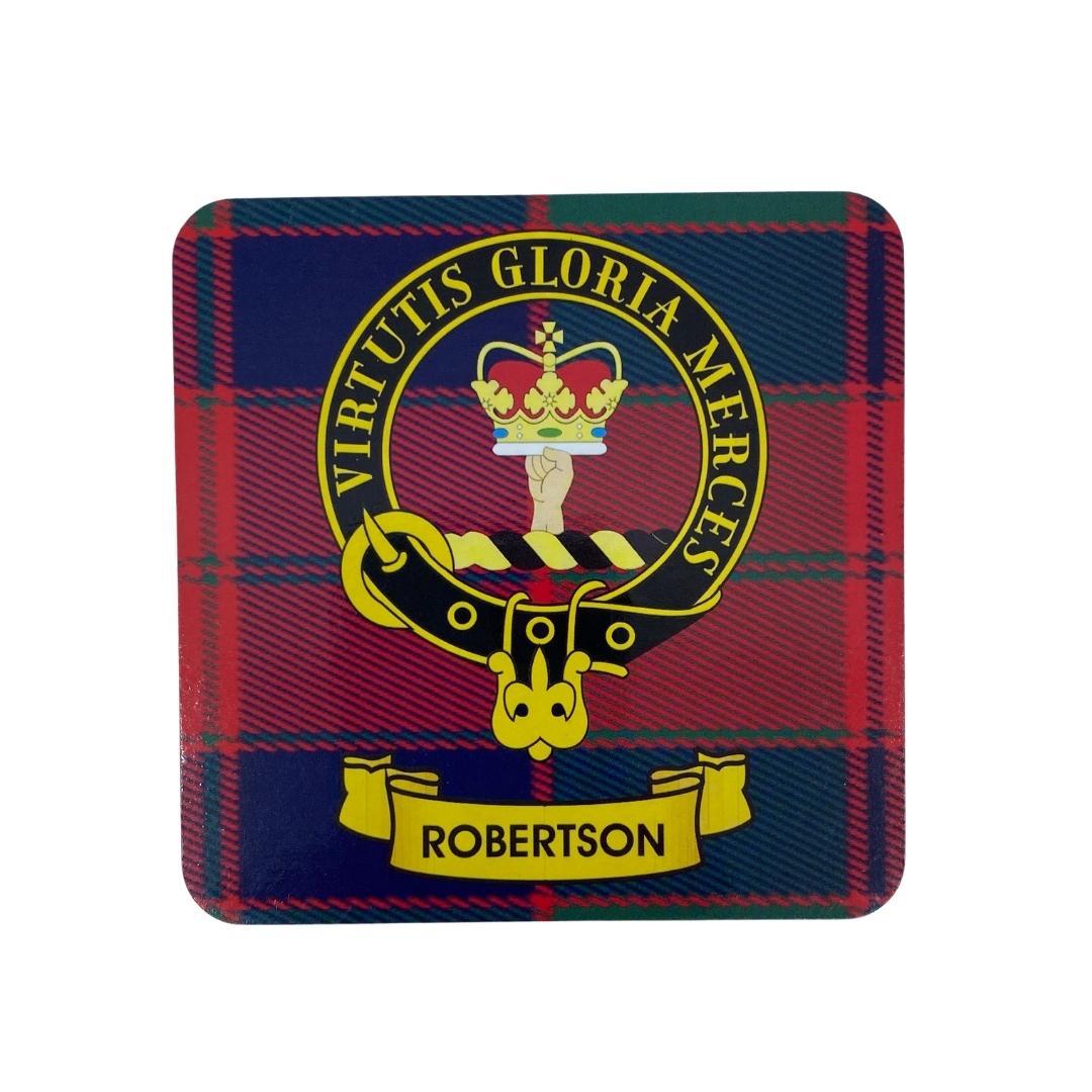 Robertson Clan Crest Cork Coaster | Scottish Shop