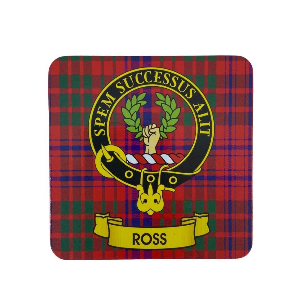 Ross Clan Crest Cork Coaster | Scottish Shop