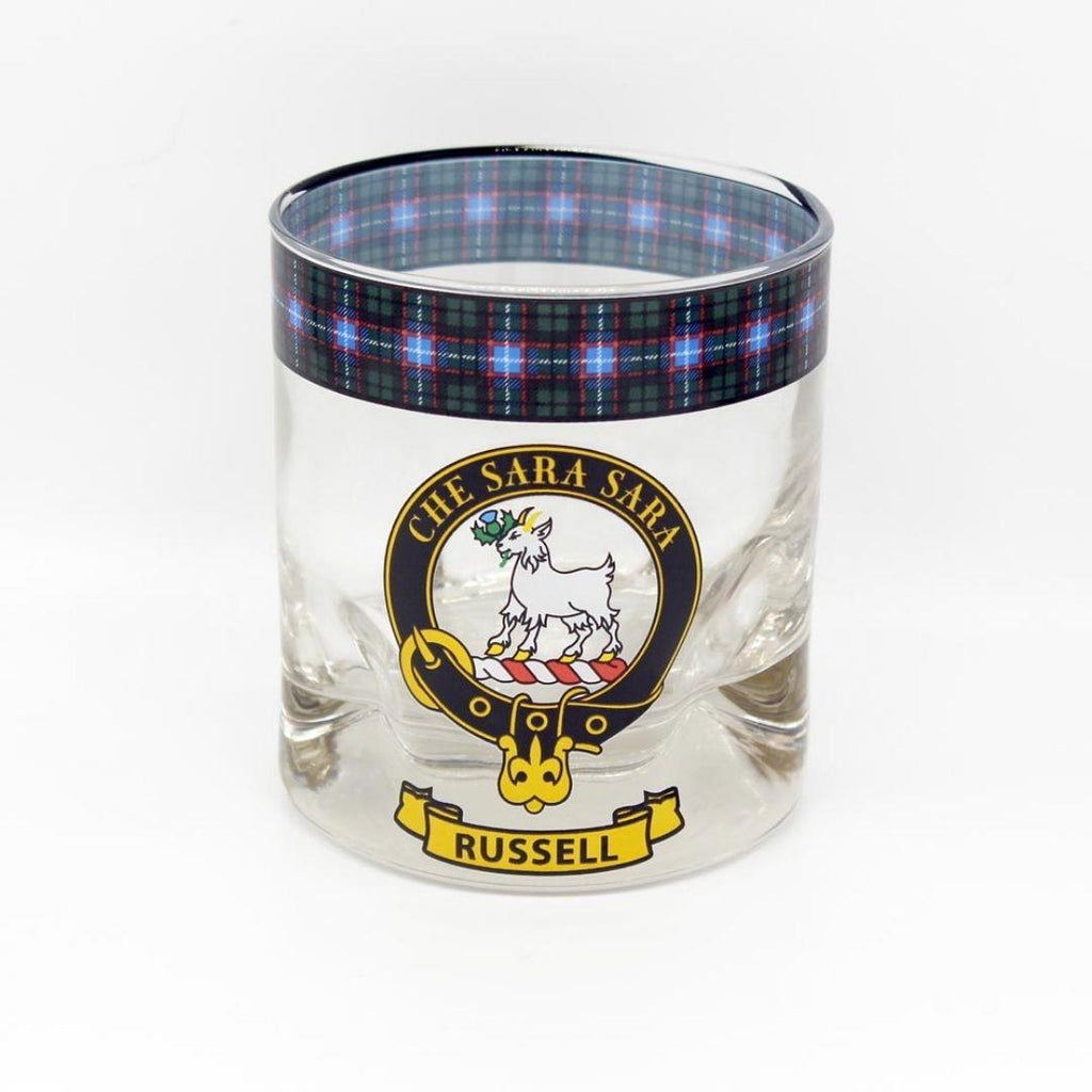 Russell Clan Crest Whisky Glass