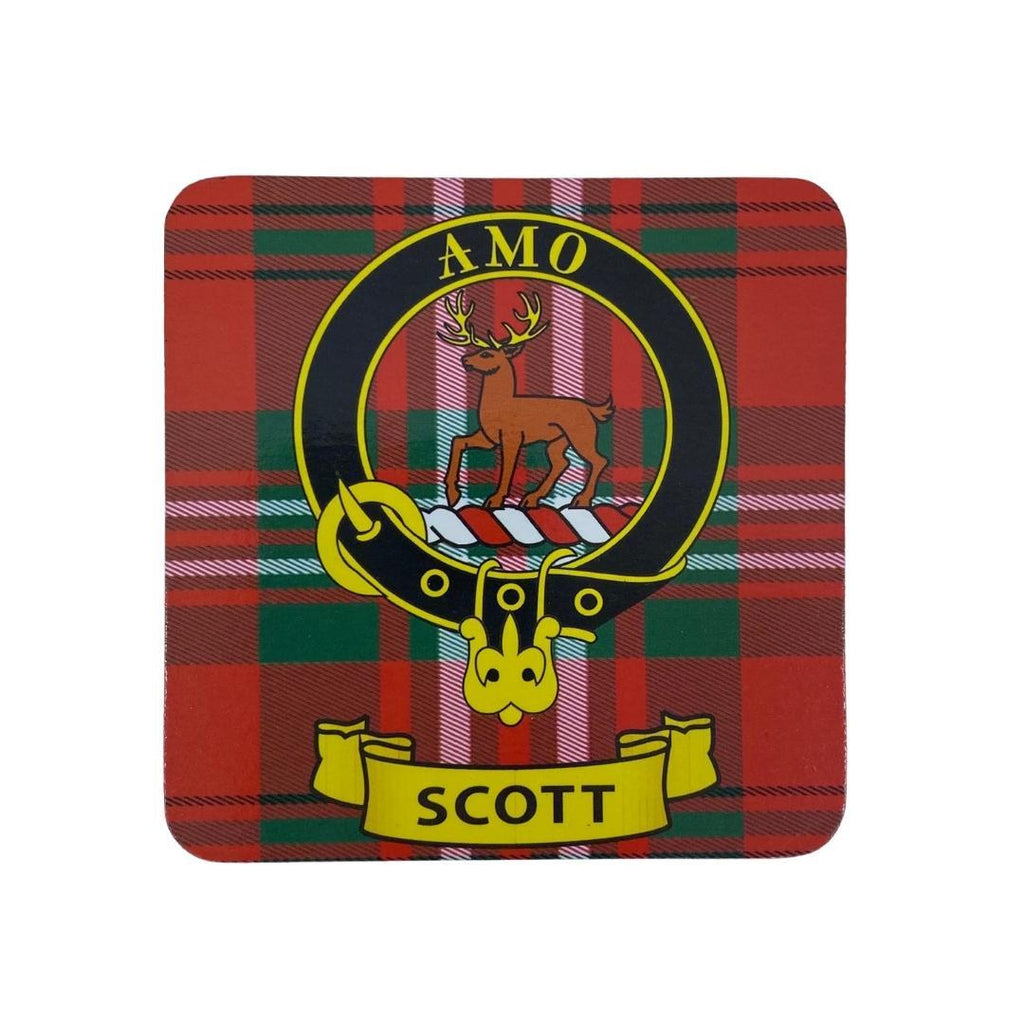 Scott Clan Crest Cork Coaster | Scottish Shop