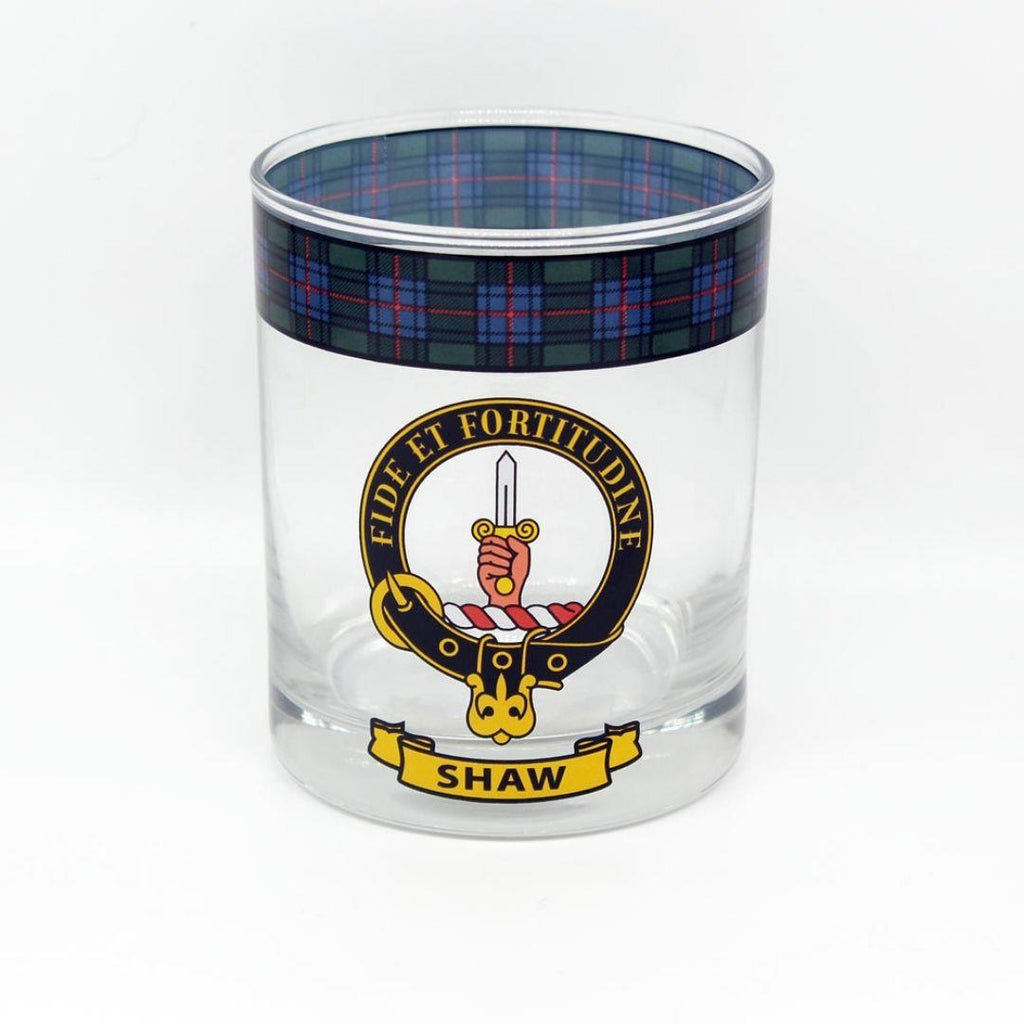 Shaw Clan Crest Whisky Glass