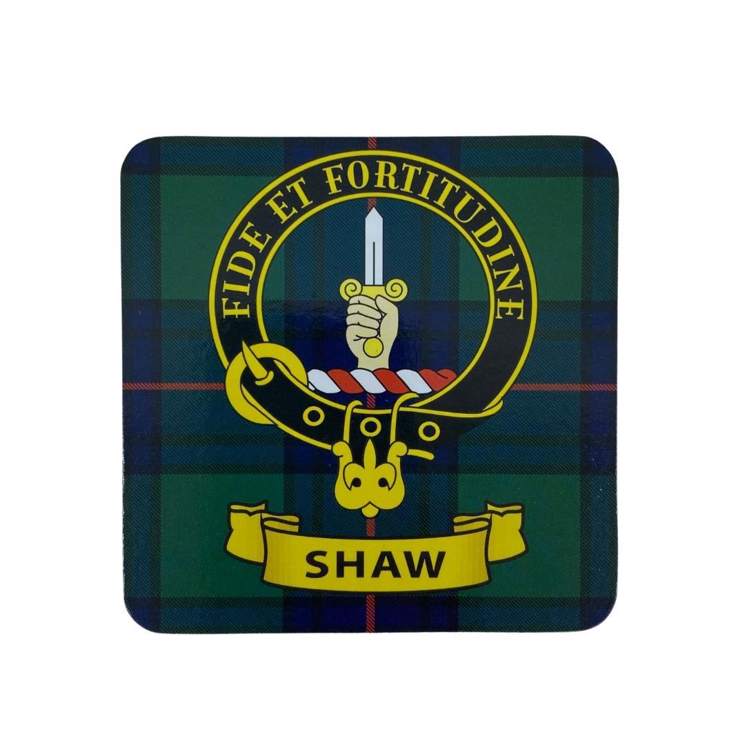 Shaw Clan Crest Cork Coaster | Scottish Shop