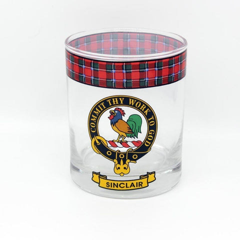 Sinclair Clan Crest Whisky Glass