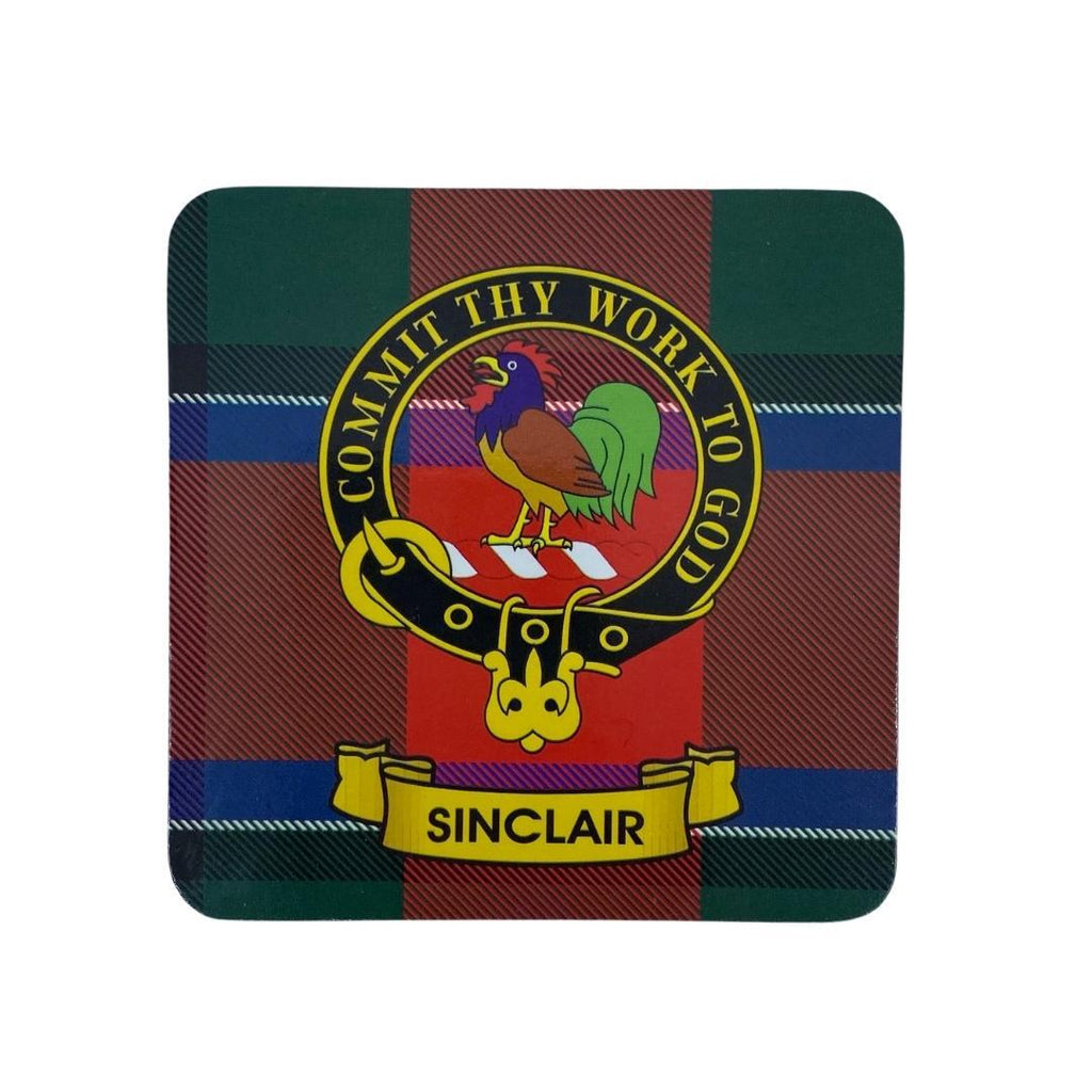 Sinclair Clan Crest Cork Coaster | Scottish Shop