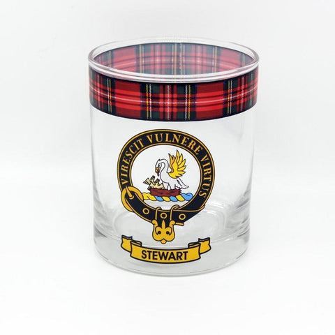 Stewart Clan Crest Whisky Glass