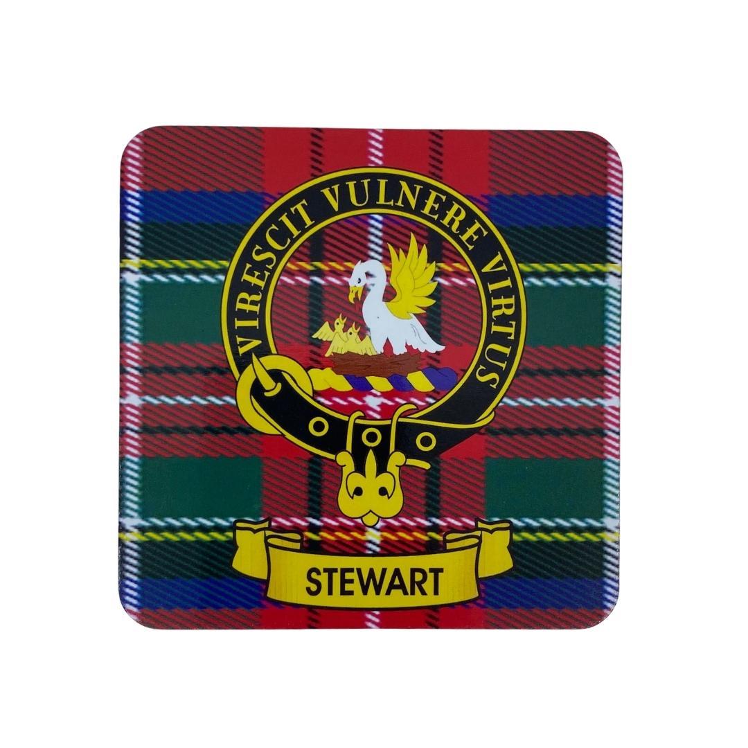 Stewart Clan Crest Cork Coaster | Scottish Shop