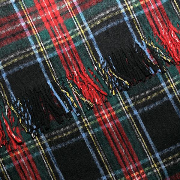 Black Stewart Tartan Blanket, Throw, Rug |Scottish Shop