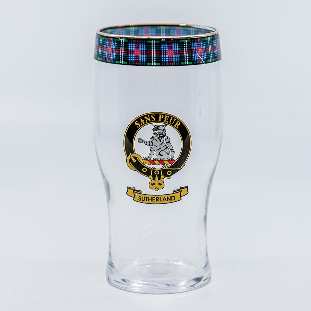 Sutherland Clan Crest Pint Glass