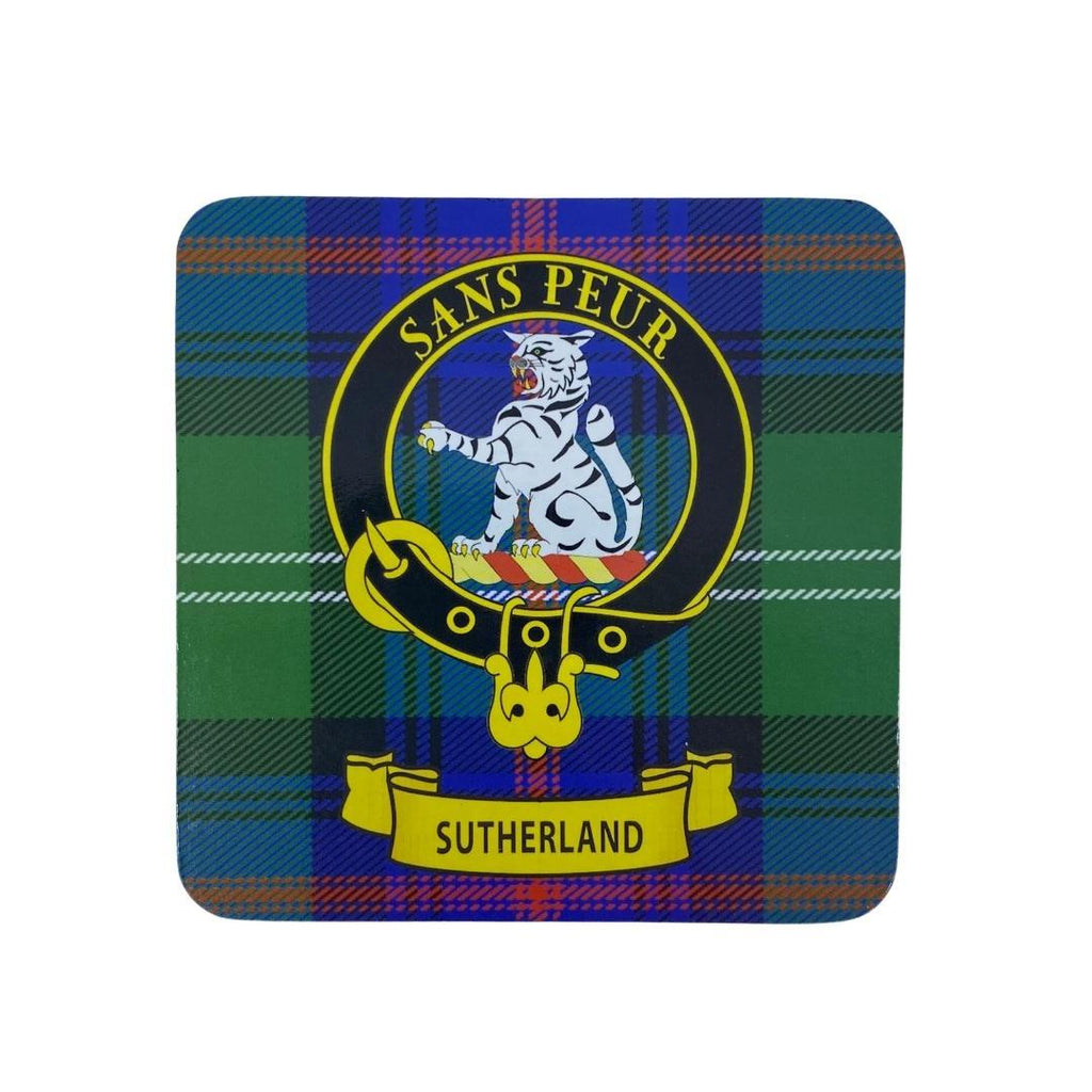 Sutherland Clan Crest Cork Coaster | Scottish Shop