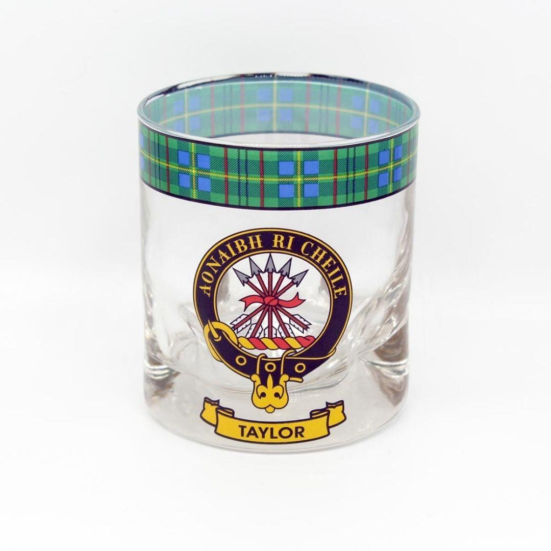 Taylor Clan Crest Whisky Glass