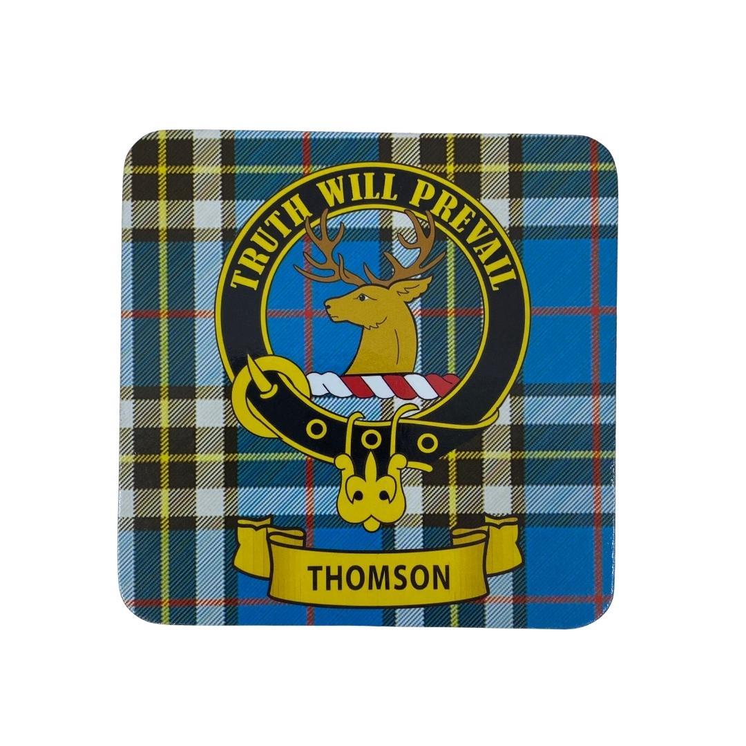 Thomson Clan Crest Cork Coaster | Scottish Shop