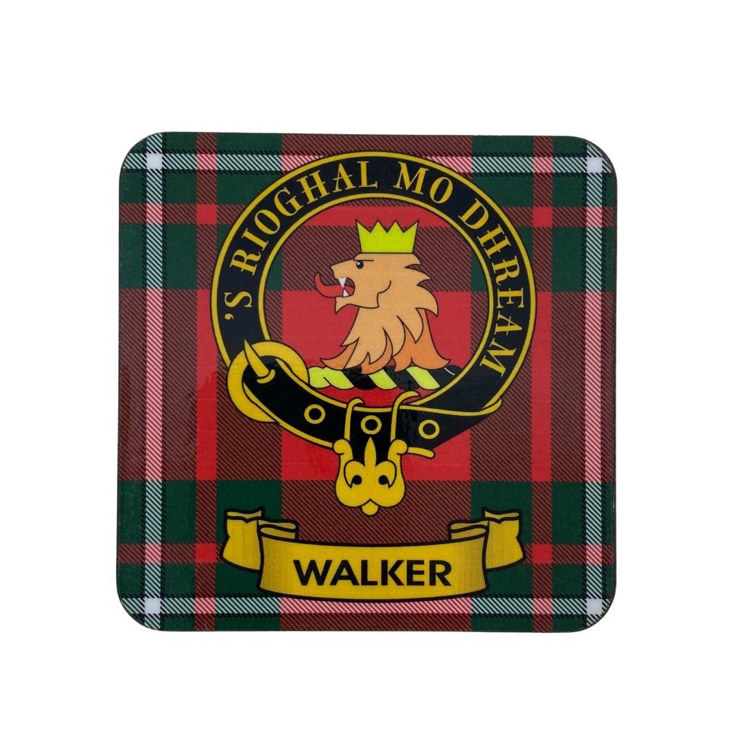 Walker Clan Crest Cork Coaster | Scottish Shop