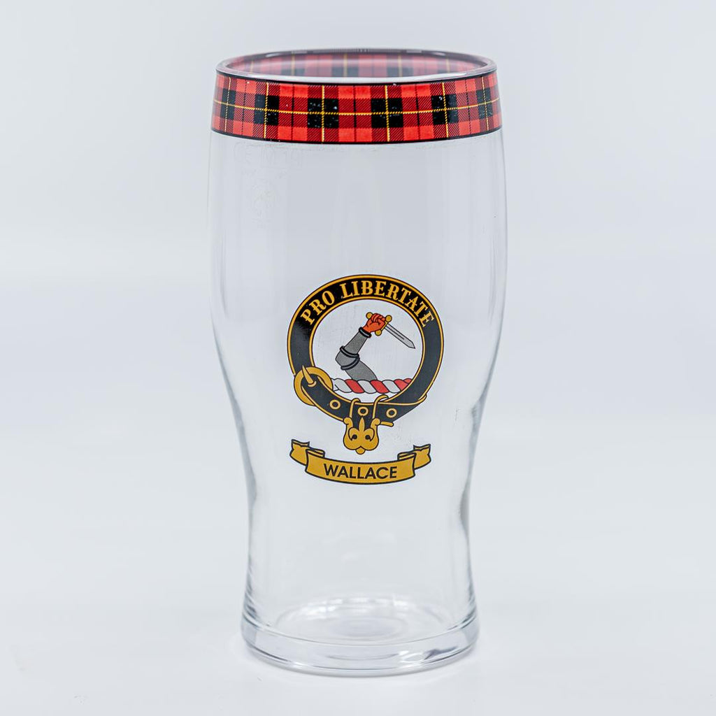 Wallace Clan Crest Pint Glass