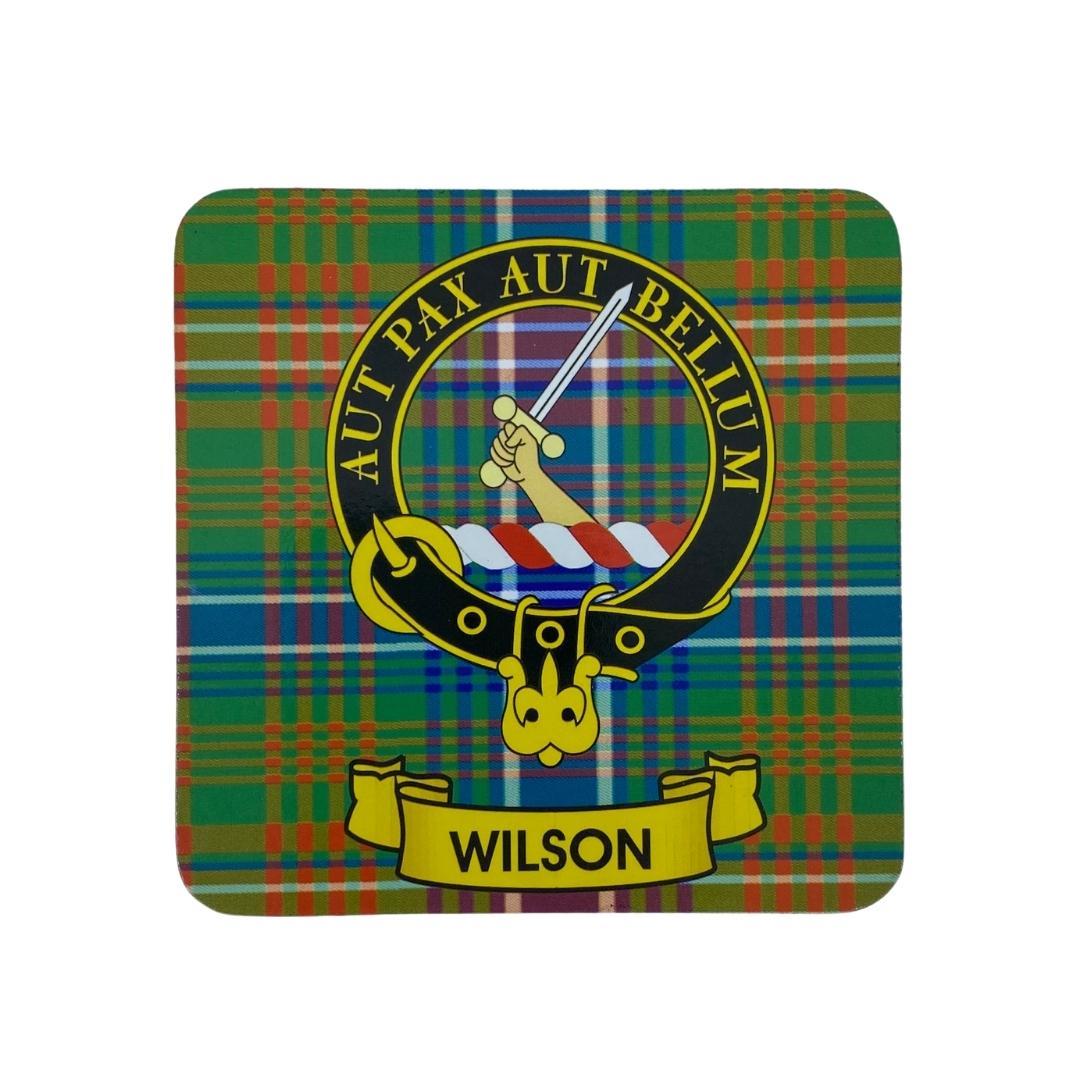 Wilson Clan Crest Cork Coaster | Scottish Shop
