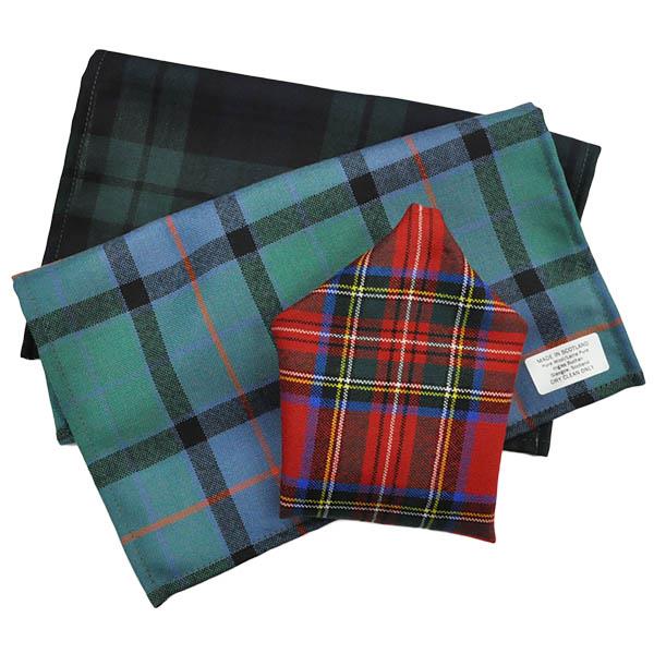 Campbell Faded Weathered Tartan Pocket Square | Scottish Shop